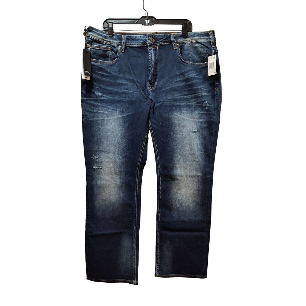 Buffalo David Bitton Ash-X Slim Stretch Jeans Men’s 40x30 Blue Distressed NWT